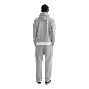 Conjunto Deportivo de Invierno Unisex al por Mayor, Sudadera con Capucha de Algodón y Forro Polar, Transpirable, Ecológico, Resistente al Viento, Pantalones Deportivos para Hombre - Product Image 4