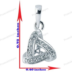 Venta directa de fábrica VVS Moissanite Diamonds GRA Certified Interlocking Triangle Shape Pendant Classic Best Jewelry Collection - Product Image 3
