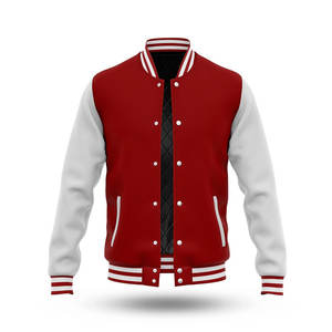 Veste universitaire en toile enduite personnalisée pour homme, col montant, style décontracté d'hiver, baseball universitaire - Product Image 4