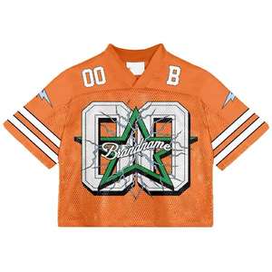 Custom American Football Wear Streetwear American Football Jersey <b>Polyester</b> Heat Transfers Sports Football <b>T</b>-<b>shirt</b> - Product Image 6