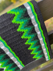 Western Show Horse Saddle Blanket Diseño de Nueva Zelanda Manta de sillín de lana hecha a mano Top Wool Saddle Pad Size - Product Image 5