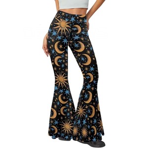 กางเกงขาบานของผู้หญิงกางเกงมีสไตล์พิมพ์ลายดอกไม้มีสไตล์พรีเมี่ยมของ2025ขายส่งราคาถูกคุณภาพสูง - Product Image 2