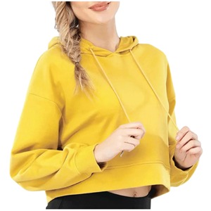 Wholesale <b>Workout</b> Gym High Quality Winter Sports Cotton Crop Top <b>Hoodie</b> - Product Image 1