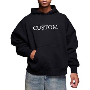 Sudadera con capucha minimalista de colores personalizados personalizable ajuste relajado poliéster/algodón polar transpirable hombres mujeres otoño - Product Image 6