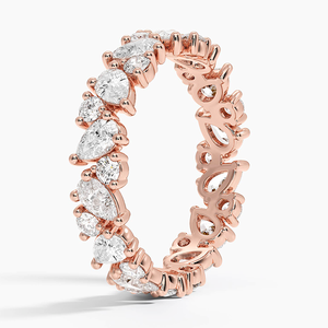 Bague en diamant Moissanite en argent 925 unisexe moderne mariage ou déclaration avec bords pyramidaux classiques pour fiançailles ou fête - Product Image 5