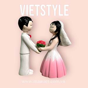 รูปปั้นโพลีเรซิ่นโพลีเรซิ่นของตกแต่งบ้านเป็นของขวัญสำหรับเจ้าสาวและเจ้าบ่าวน่ารักคุณภาพสูง - Product Image 5