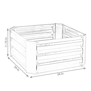 Kit de lit de jardin surélevé en métal carré en acier galvanisé jardinière surélevée jardinière extérieure - Product Image 2
