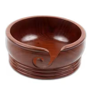 Cuenco para Hilos de Madera de Palisandro Indio, Elegante Cuenco de Madera de Sheesham para Tejer, Regalo Perfecto para Ella, Cuenco de Almacenamiento de Hilos de Madera de Haya Premium Hecho a Mano - Product Image 1