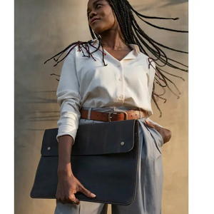 Sacoche étanche en cuir pour Macbook Air 13 13.6 14 15 16 pouces M4 M3 Chip Mac Book Cover Accessories - Product Image 4