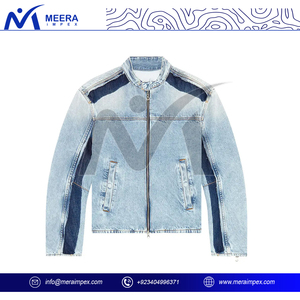 Chaqueta vaquera clásica Vintage para hombre con detalles desgastados, ropa de calle informal con botones en la parte delantera para todas las estaciones para el invierno - Product Image 2