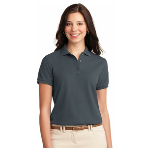 Transpirable personalizado liso cómodo 100% algodón cuello en V manga corta señoras Polo camiseta mujer polos - Product Image 1