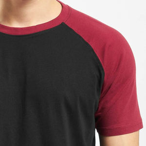 Fabricant OEM T-shirt à manches courtes raglan et col ras du cou pour hommes personnalisé 100% coton T-shirts raglan à manches courtes de couleur contrastée pour hommes - Product Image 4