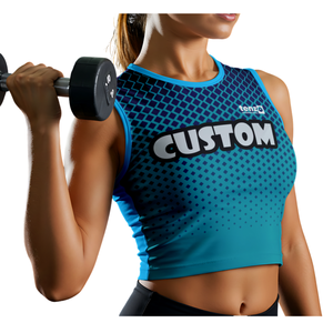 Camiseta Deportiva de Tirantes para Mujer, de Poliéster y Elastano, Sublimada, con Logotipo Personalizado OEM ODM, Ecológica, de Secado Rápido y Absorción de Humedad - Product Image 1