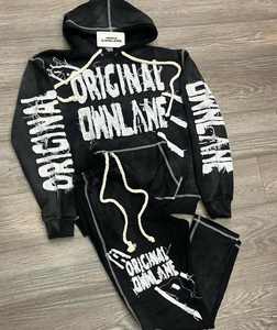 Vêtement d'hiver pour homme, coupe ample, imprimé délavé à l'acide, uni, entièrement délavé, doublé en polaire, respirant, coupe-vent, grande taille, streetwear - Product Image 5