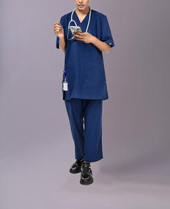 <b>Nurse</b> Uniform Summer Fashionable Design Polyester Spandex Fabric Unisex Short Sleeve Scrubs Uniform Sets Hospital Scrub - Product Image 2