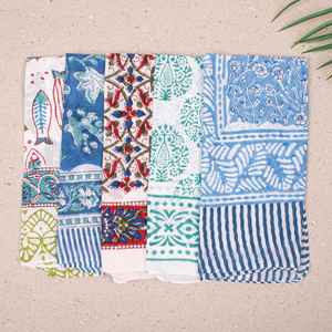 Handmade Organic Cotton Bandanas 15 Pcs Unisex Biker Headband Boho <b>Neck</b> <b>Scarf</b> Fashion Gift - Product Image 5