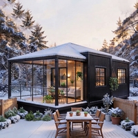 ZYBOX Maison modulaire préfabriquée minimaliste de 20 pieds à toit plat, extensible, avec 2 chambres, pour les États-Unis, l'Australie et le Canada