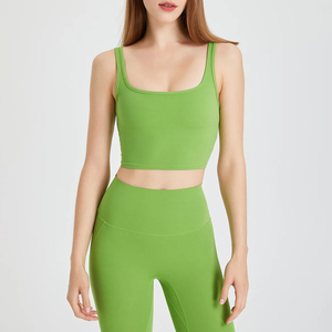 Vente en gros de soutien-gorge de yoga de haute qualité avec logo personnalisé soutien-gorge de sport de fitness à séchage rapide pour femmes de couleur unie - Product Image 3