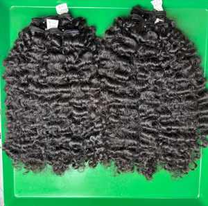 Vente en gros d'extensions de cheveux humains vierges birmans cheveux bruts non transformés avec dentelle HD vague de corps naturelle et style bouncy Curl - Product Image 1