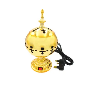 Wholesale Good Quality Arabic Spherical Shape Electric Brass Air Shape Plug-In Electric Incense Burner Creative Crafts For Home