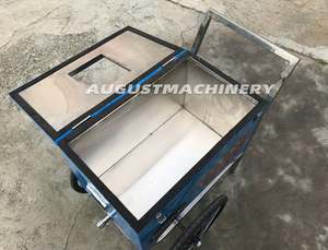 Camion alimentaire Vitrine de crème glacée Congélateur Réfrigérateur Gelato Popsicle Crème glacée Push Box Refroidisseur Chariot Chariot sur roues - Product Image 6