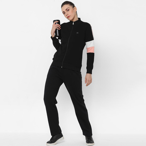 Survêtement d'hiver écologique Survêtement personnalisé à fermeture éclair pour femmes Vêtements de sport pour femmes Survêtement Coloblock Vêtements d'extérieur pour femmes - Product Image 6