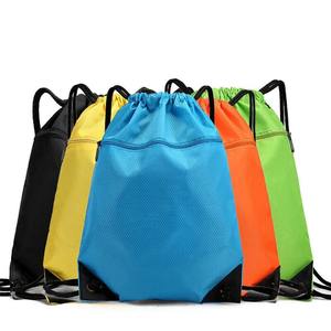 ISKYBOB grande capacité sac de rangement Portable couleur unie cordon sac à dos paquet poche pour basket-ball Football Polyester - Product Image 1