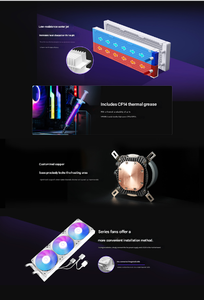 ชุดระบายความร้อนด้วยน้ำสำหรับ CPU MasterLiquid B360 Pro ขนาด 360 มม. สำหรับคอมพิวเตอร์ตั้งโต๊ะ ระบบระบายความร้อนแบบ All-in-One เงียบ - Product Image 3