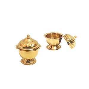 Caja Kumkum de latón dorado de calidad superior, modelo troquelado grabado impreso personalizado, logotipo personalizado moderno, regalo de decoración del hogar, caja fuerte India - Product Image 5