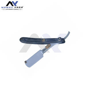 Navaja de Afeitar Profesional Negra y Blanca para Barbería, Corte Recto, Afeitado, Cuchilla para Cortar Cabello, Bigote y Cejas - Product Image 5