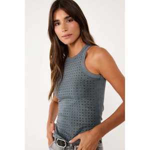 Camiseta sin Mangas para Mujer, con Detalles de Piedras Suaves, Cuello Halter, Estilo Casual Básico, Transpirable y Sostenible, con Logotipo Personalizado, para Uso Diario - Product Image 4
