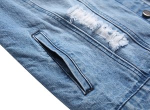 Breathable High Quality Customized Design Fashionable Stylish <b>Denim</b> <b>Jacket</b> Custom 100% Cotton <b>denim</b> <b>jacket</b> for men - Product Image 5