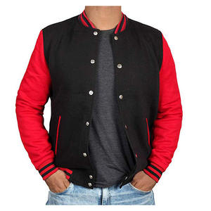 Veste de baseball pour homme, streetwear personnalisé, prix d'usine, 100% polyester, manches longues, col montant, hiver - Product Image 4