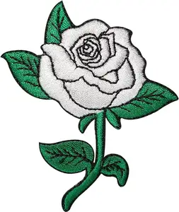 Оптовая цена, красивый цветок розы, вышивка, дизайн, патч на заказ, вышивка на заказ, патчи с розами