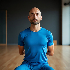 Camisetas de manga corta para ejercicio de Yoga, camisetas 100% de poliéster y algodón, camisetas atléticas de verano para hombres - Product Image 3