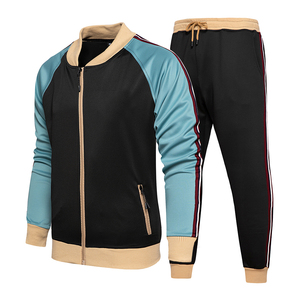 Survêtement à capuche 100% coton pour homme, ensemble de jogging avec veste et pantalon de survêtement, ensemble de deux pièces - Product Image 3