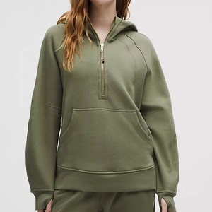 Sudadera fina de algodón de gran tamaño de alta calidad, sudadera personalizada con logotipo estampado Puff, sudaderas con capucha informales de felpa francesa para mujer - Product Image 1