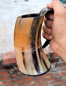 High Quality Custom <b>Large</b> Buffalo Horn Drinking <b>Mugs</b> Handcrafted Eco-Friendly Modern Stylish Animal Nautical Design Beer Gift - Product Image 3