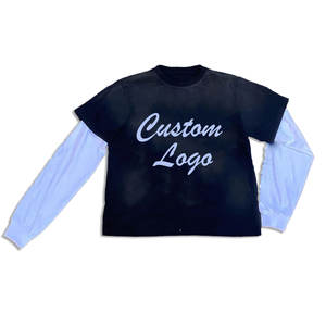 Nouveau design personnalisé t-shirt à manches longues pour hommes haute qualité col rond décontracté hommes surdimensionné Boxy hommes T-shirts - Product Image 4