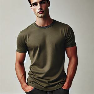 Camisetas de tendencia para hombre para mujer, diseño personalizado, 240 gramos, peso de tela, estilo Formal, estampado de logotipo frontal, camisas informales OEM - Product Image 5