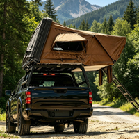 Tente de toit rigide à ouverture latérale, facile à déplier, légère, avec cadre en aluminium pour camping en SUV