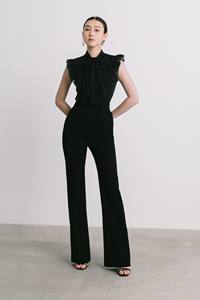 เสื้อพลีทแขนกุดสีดำหรูหรา35% ลูน่า, เสื้อเบลาส์และเสื้อเชิ้ตผู้หญิงผ้าฝ้าย65% ไม่ซ้ำใครเสื้อผ้าแฟชั่นที่ยั่งยืน - Product Image 4