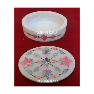 กล่องของขวัญหินอ่อนฝังมุกขาวขายดีสำหรับวันขอบคุณพระเจ้า กล่องใส่เครื่องประดับมุก รุ่นใหม่ล่าสุด ปี 2025 - Product Image 1