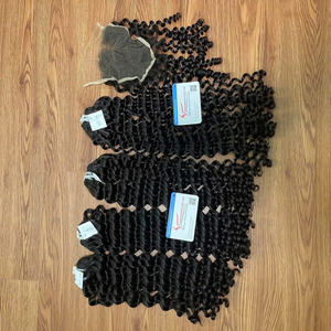 HOT STYLE extension de cheveux à vague profonde à la vapeur personnaliser longueurs de 10-30 pouces cheveux à trame de couleur noire naturelle - Product Image 6