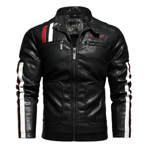 Chaqueta de motorista de cuero para hombre, chaqueta Parka de Material de alta calidad, abrigo de motocicleta para hombre 2025, el mejor proveedor OEM ODM - Product Image 1
