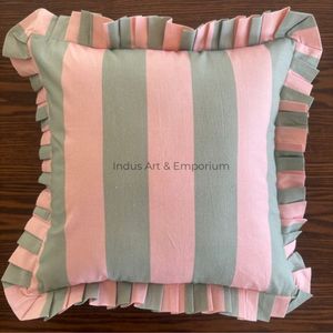 Indian Handmade Floral Hand Block Printed Slub Cotton Pillow Case Sofa <b>Bedding</b> Cushion Cover Home & Hotel Use 100% Cotton - Product Image 2