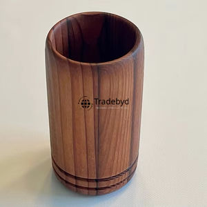 Gobelet en verre en bois naturel pour cuisine de ferme Décoration rustique et cadeaux par Tradebyd - Product Image 1