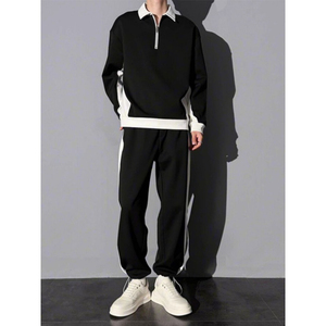 Chándal deportivo transpirable de algodón 100% personalizado para hombre para trotar y correr, chándal de entrenamiento, chándal de 2 piezas para hombre - Product Image 4