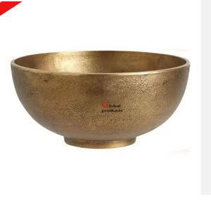 Cuenco para servir de acero sin manchas de metal con acabado plateado de nueva apariencia con diseño de hojas y flores doradas para restaurante y bar de hotel - Product Image 2