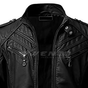 Chaqueta de Cuero de Invierno para Hombre de Alta Calidad, la Más Popular, con Logotipo Frontal, Resistente al Viento y Transpirable, Hecha en Pakistán - Product Image 5